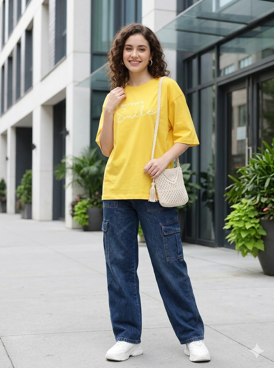 Women White Ruffle Detail Casual Top