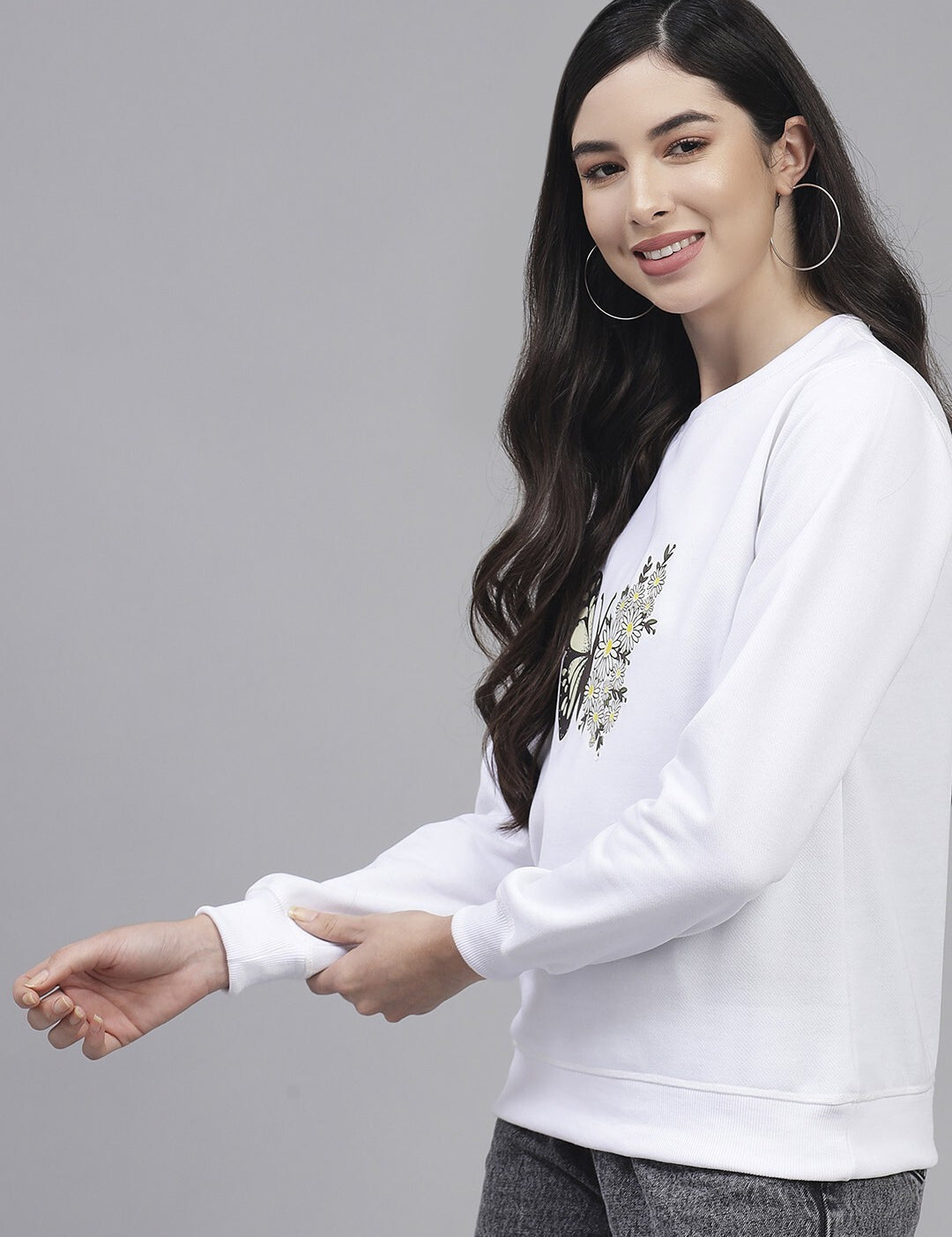 KOTTY Full Sleeve Printed Women Sweatshirt 