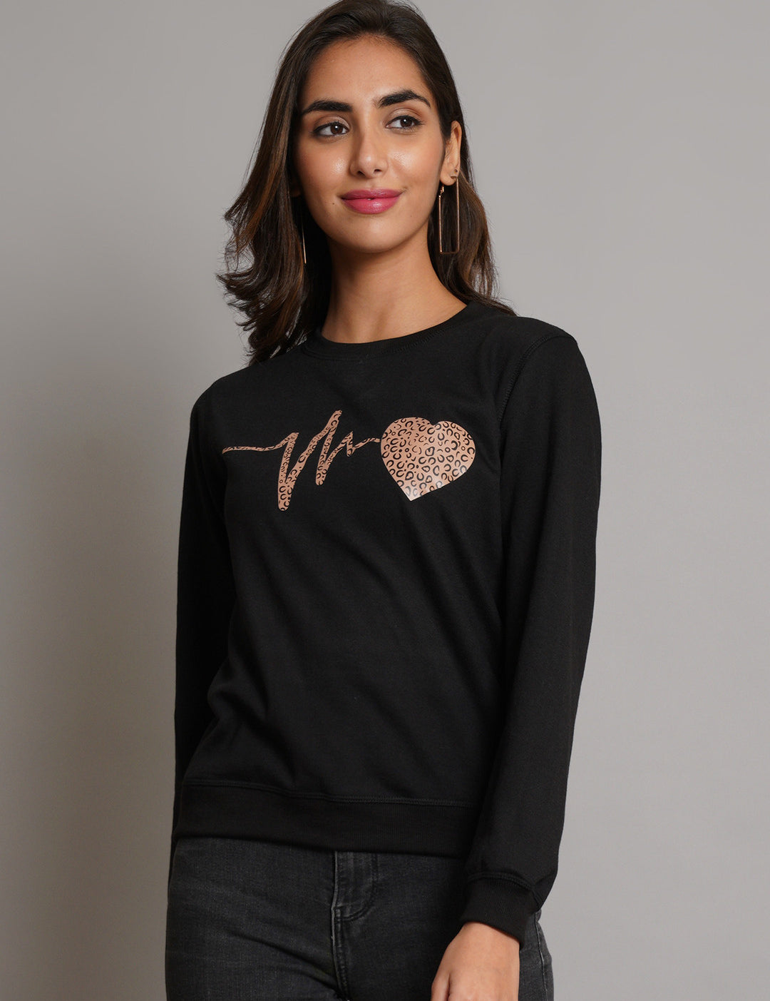 KOTTY Full Sleeve Graphic Print Women Sweatshirt 