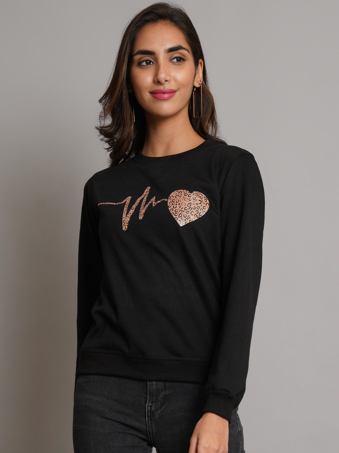 KOTTY Full Sleeve Graphic Print Women Sweatshirt 
