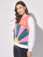 KOTTY Full Sleeve Graphic Print Women Sweatshirt 