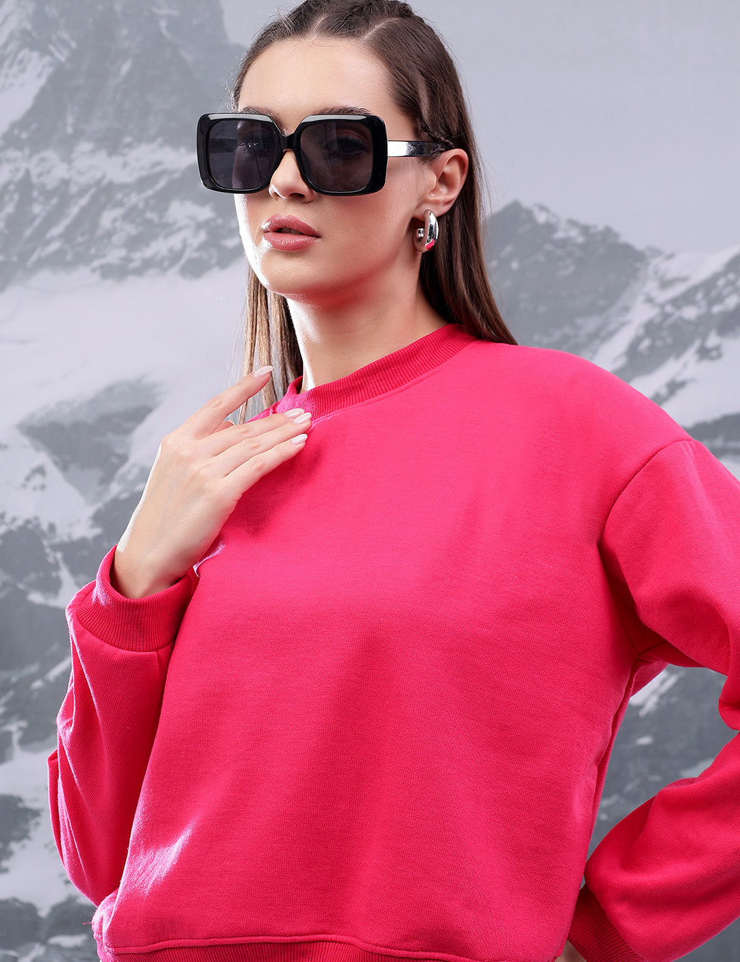 KOTTY Full Sleeve Solid Women Sweatshirt 