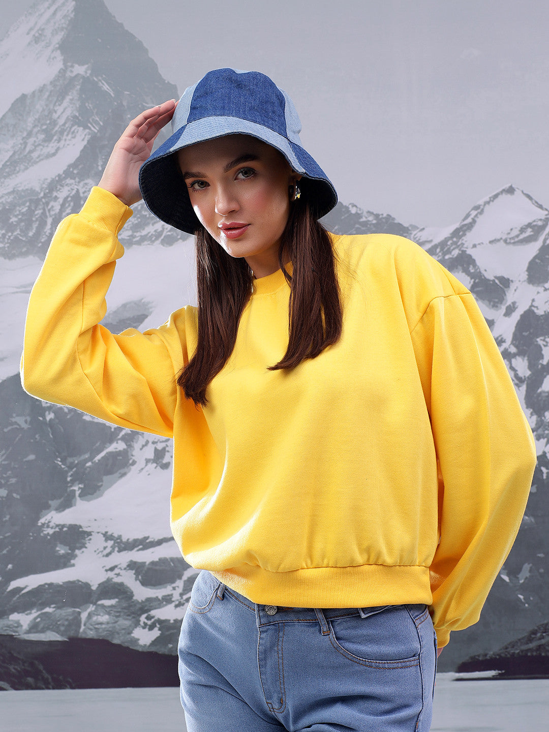 KOTTY Full Sleeve Solid Women Sweatshirt 
