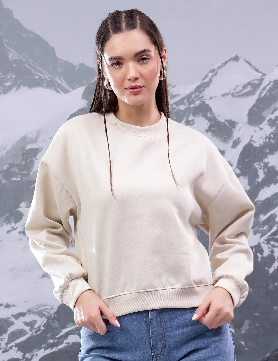 KOTTY Full Sleeve Solid Women Sweatshirt 