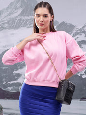 KOTTY Full Sleeve Solid Women Sweatshirt 