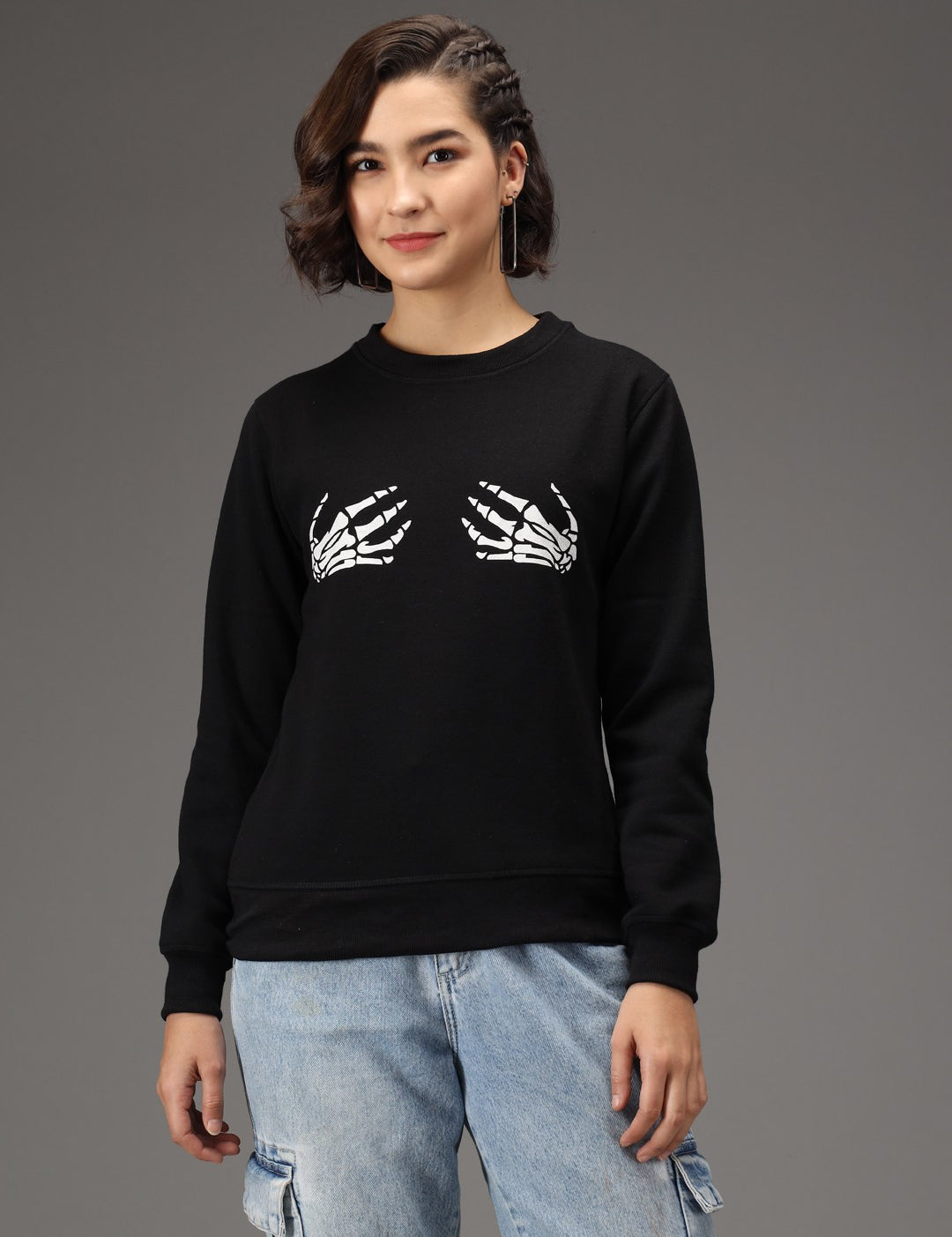 KOTTY Full Sleeve Solid Women Sweatshirt 