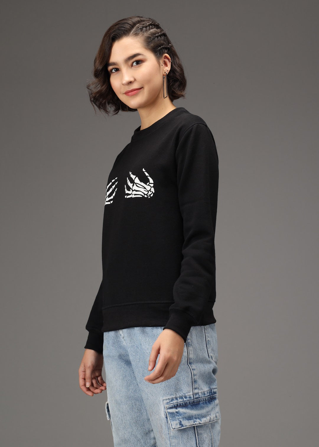 KOTTY Full Sleeve Solid Women Sweatshirt 