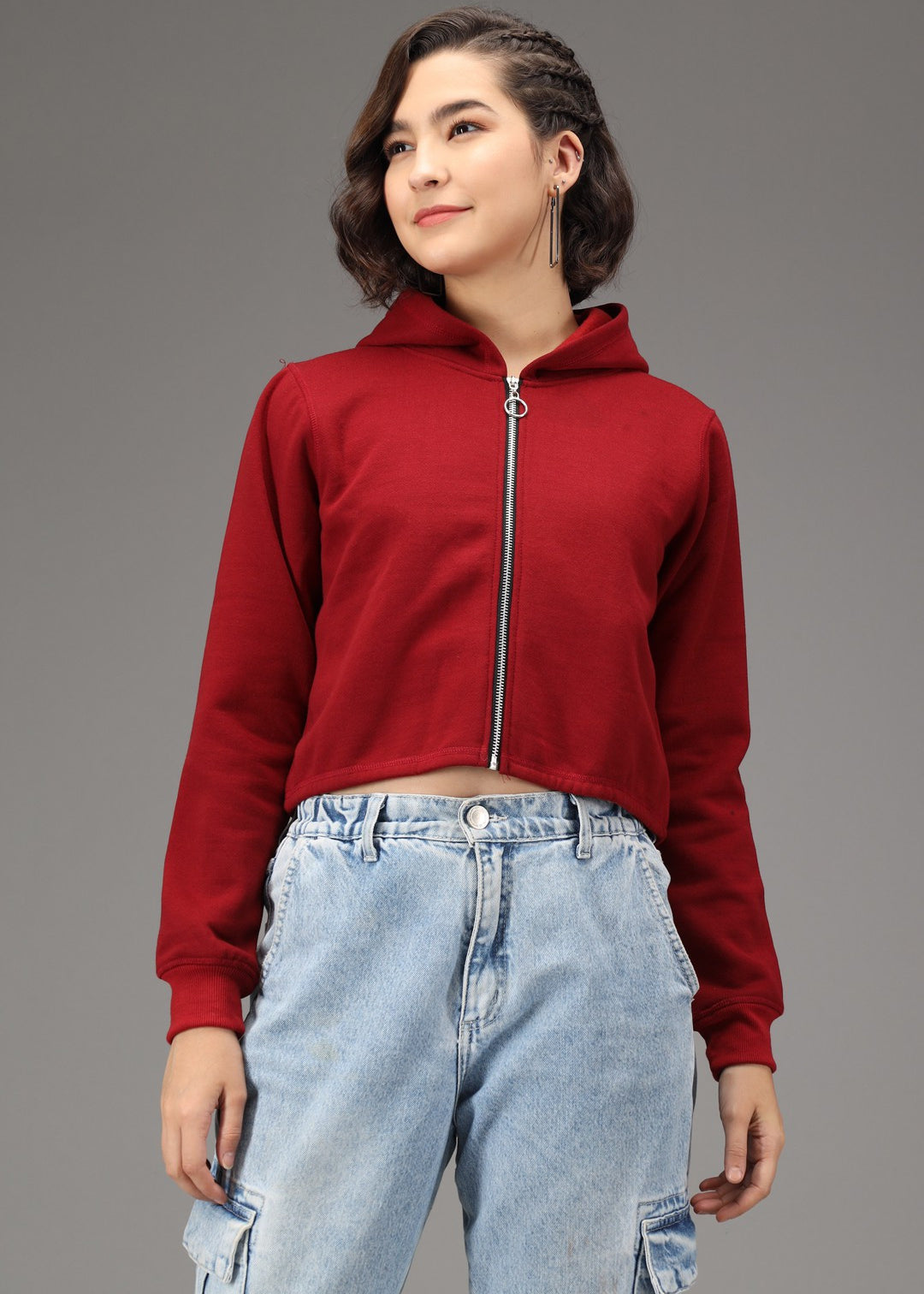 KOTTY Full Sleeve Solid Women Sweatshirt 