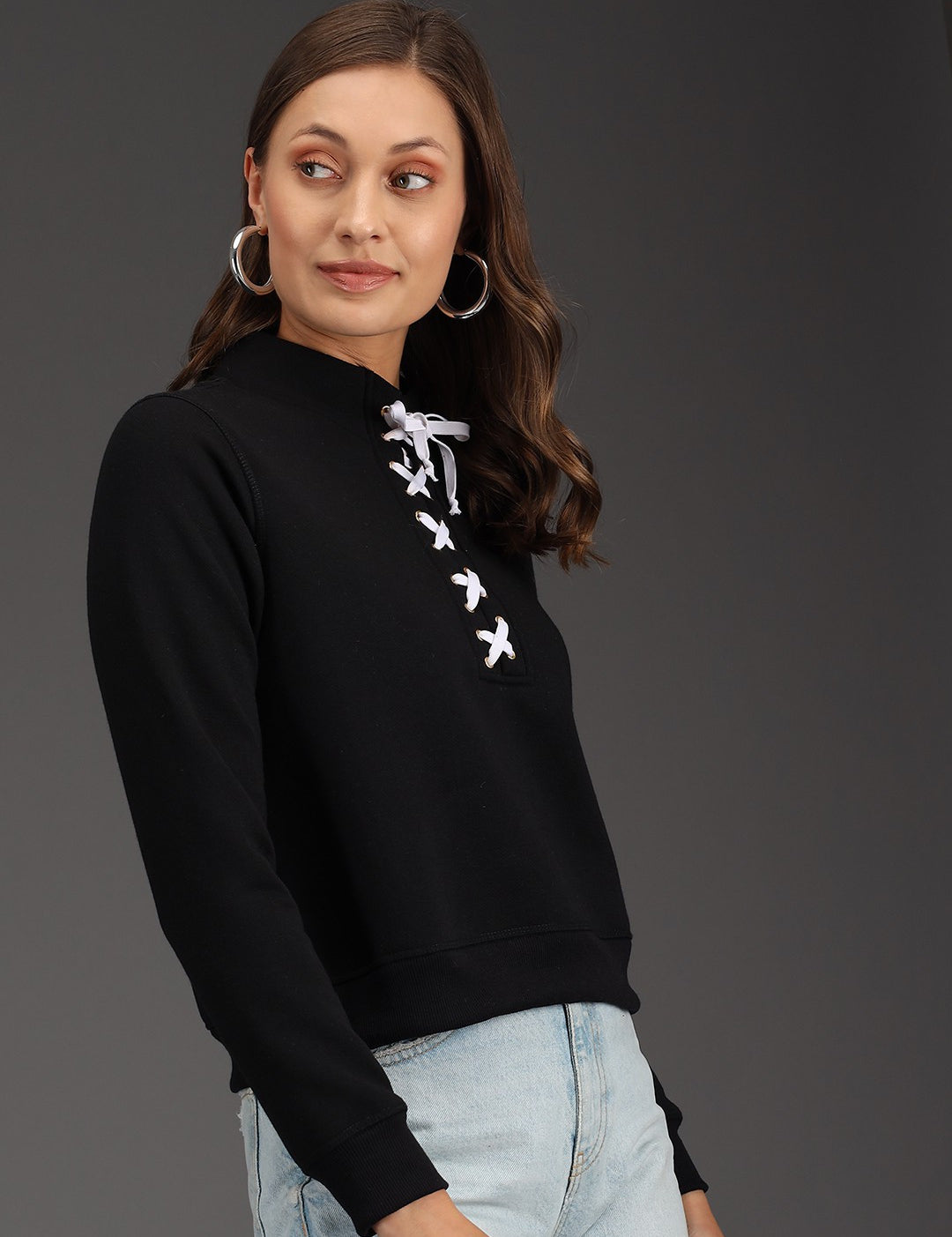 KOTTY Full Sleeve Solid Women Sweatshirt 