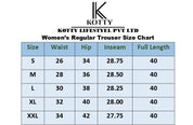 KOTTY Women's Solid High Rise Relaxed Fit Trouser