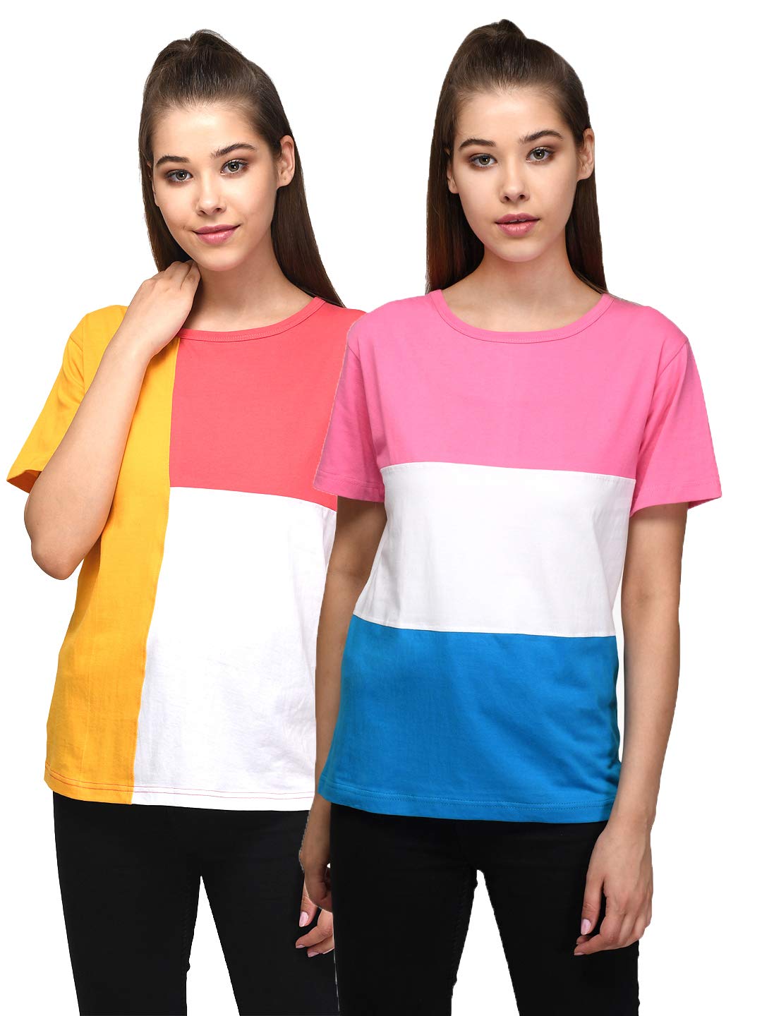 Kotty Women Multicoloured Pockets T-shirt