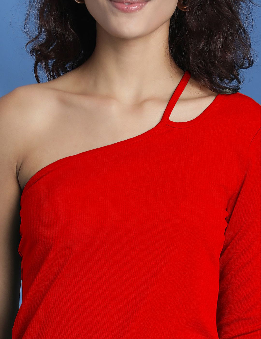 Kotty Women Solid One Shoulder Top