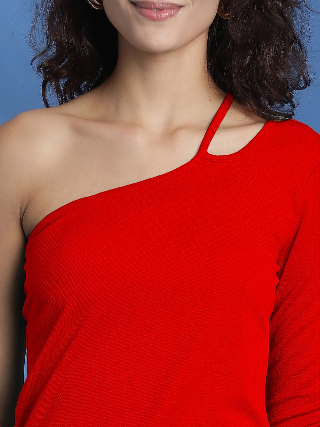 Kotty Women Solid One Shoulder Top