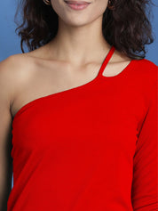 Kotty Women Solid One Shoulder Top
