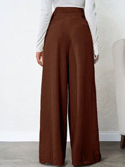 Kotty Women Relaxed Straight Leg Loose Fit High-Rise Trousers