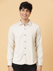 Kotty Men Relaxed Spread Collar Solid Casual Shirt