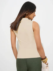 KOTTY Women Pack of 2 Beige Ribbed Top