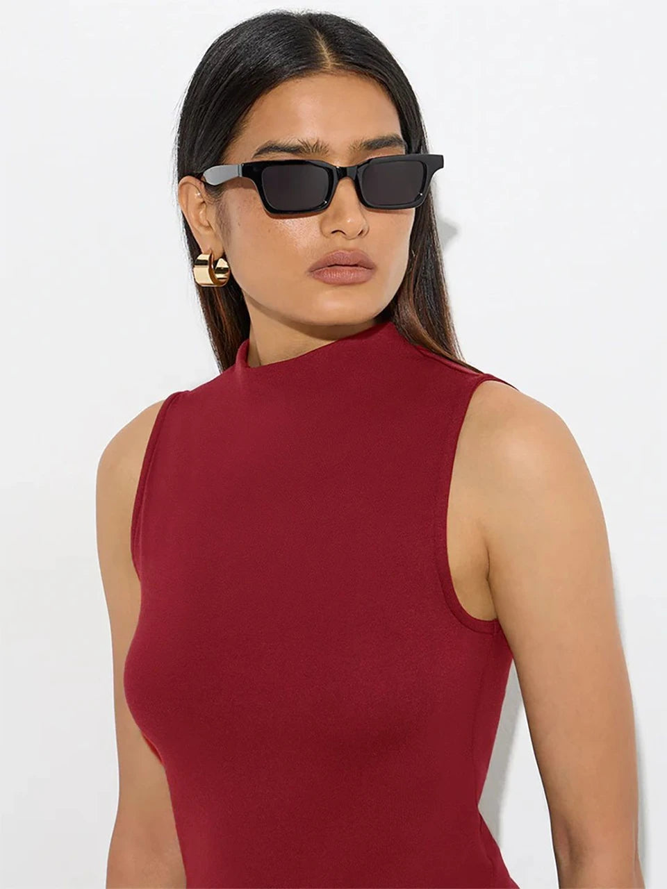 KOTTY Women Pack of 2 Maroon Ribbed Top