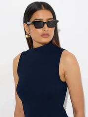 KOTTY Women Pack of 2 Navy Blue Ribbed Top