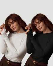 2-Pack Long Sleeve Crew Neck Tops