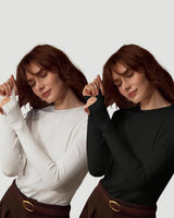 2-Pack Long Sleeve Crew Neck Tops