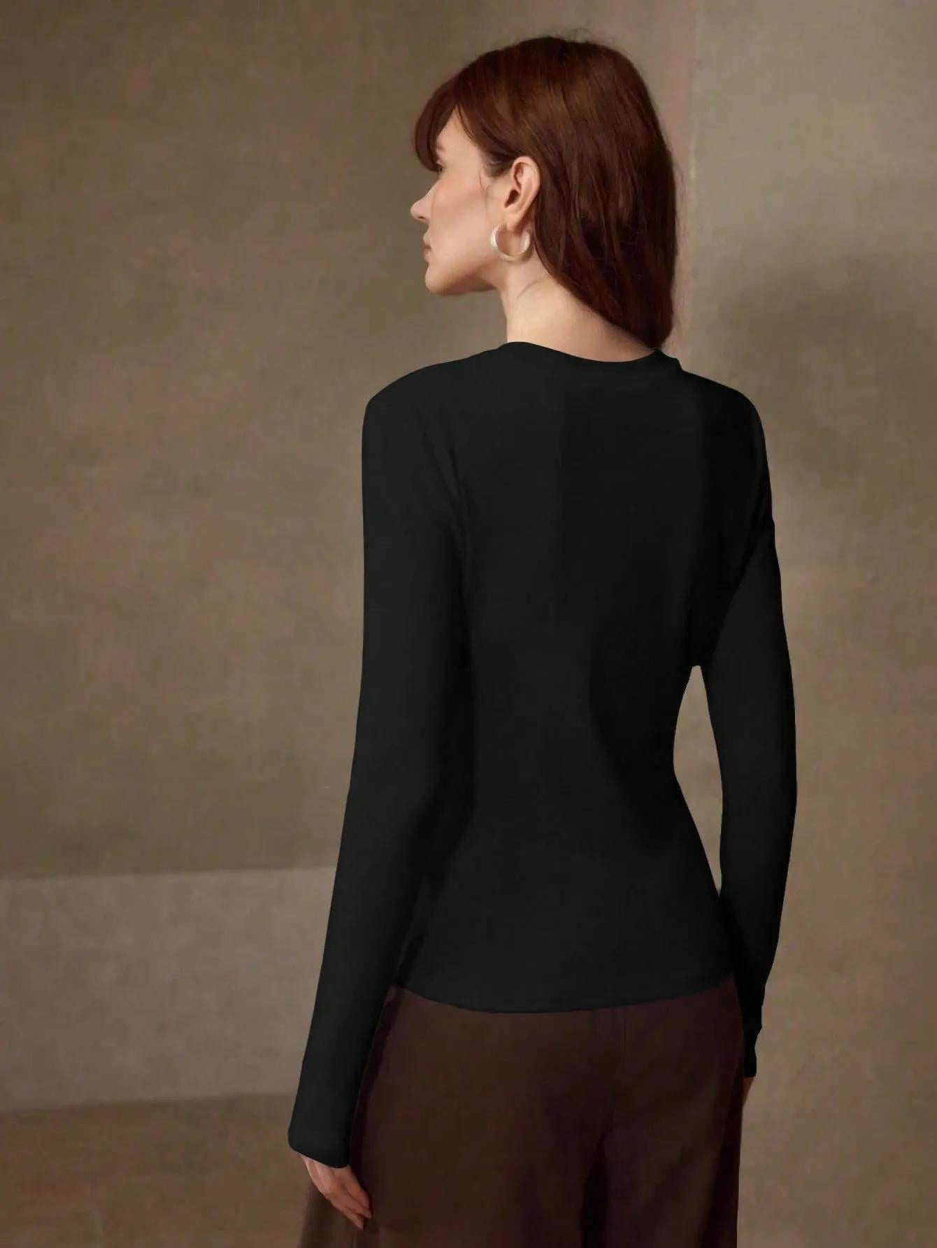 Women's 2-Piece Long Sleeve Crew Neck Top Set
