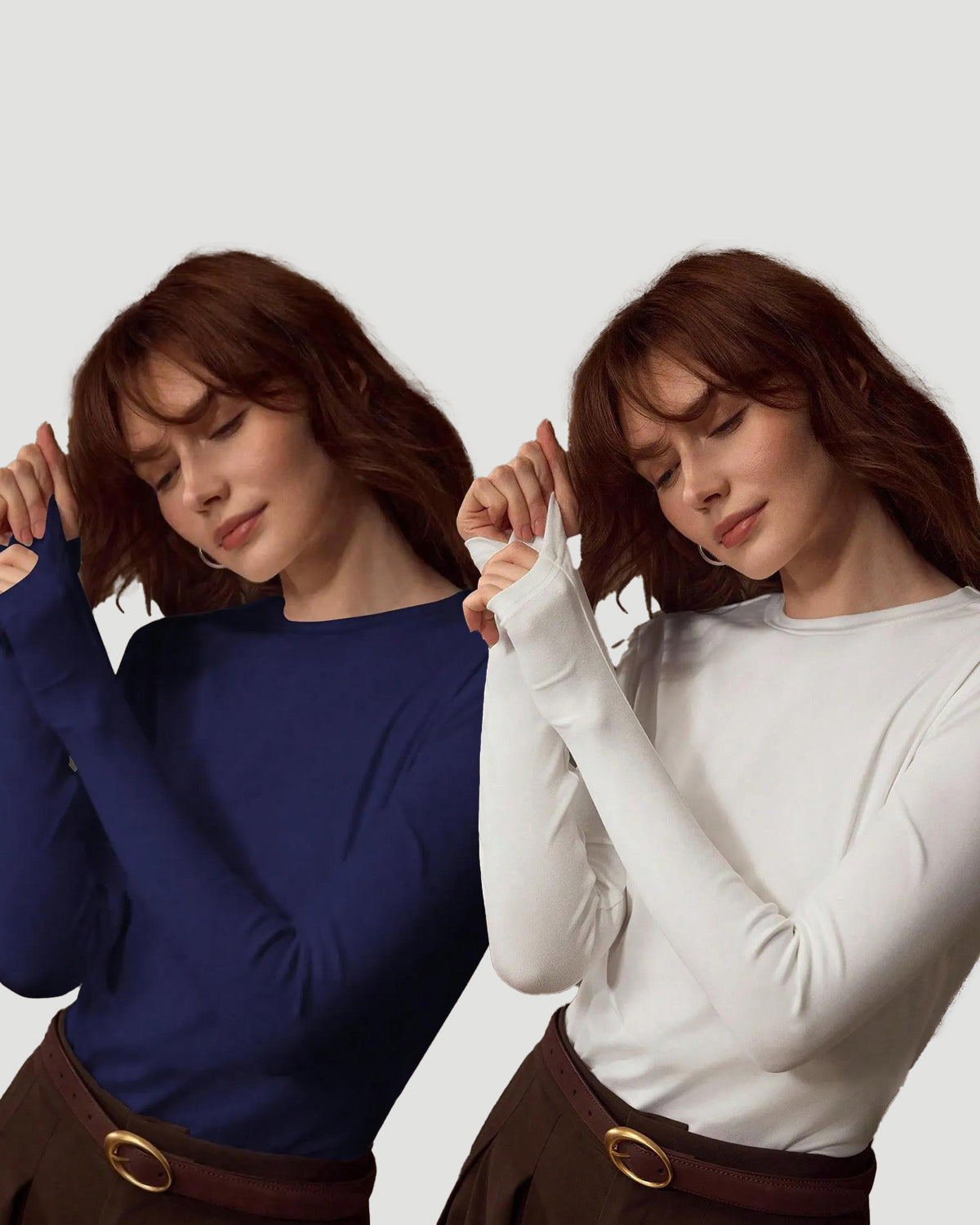 Women's 2-Piece Long Sleeve Crew Neck Top Set
