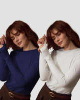 Women's 2-Piece Long Sleeve Crew Neck Top Set