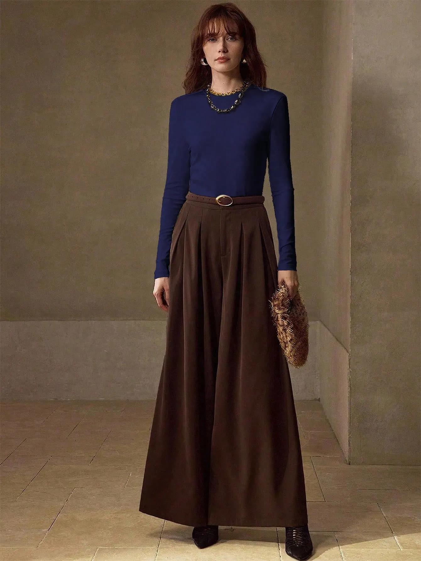 Women's 2-Piece Long Sleeve Crew Neck Top Set