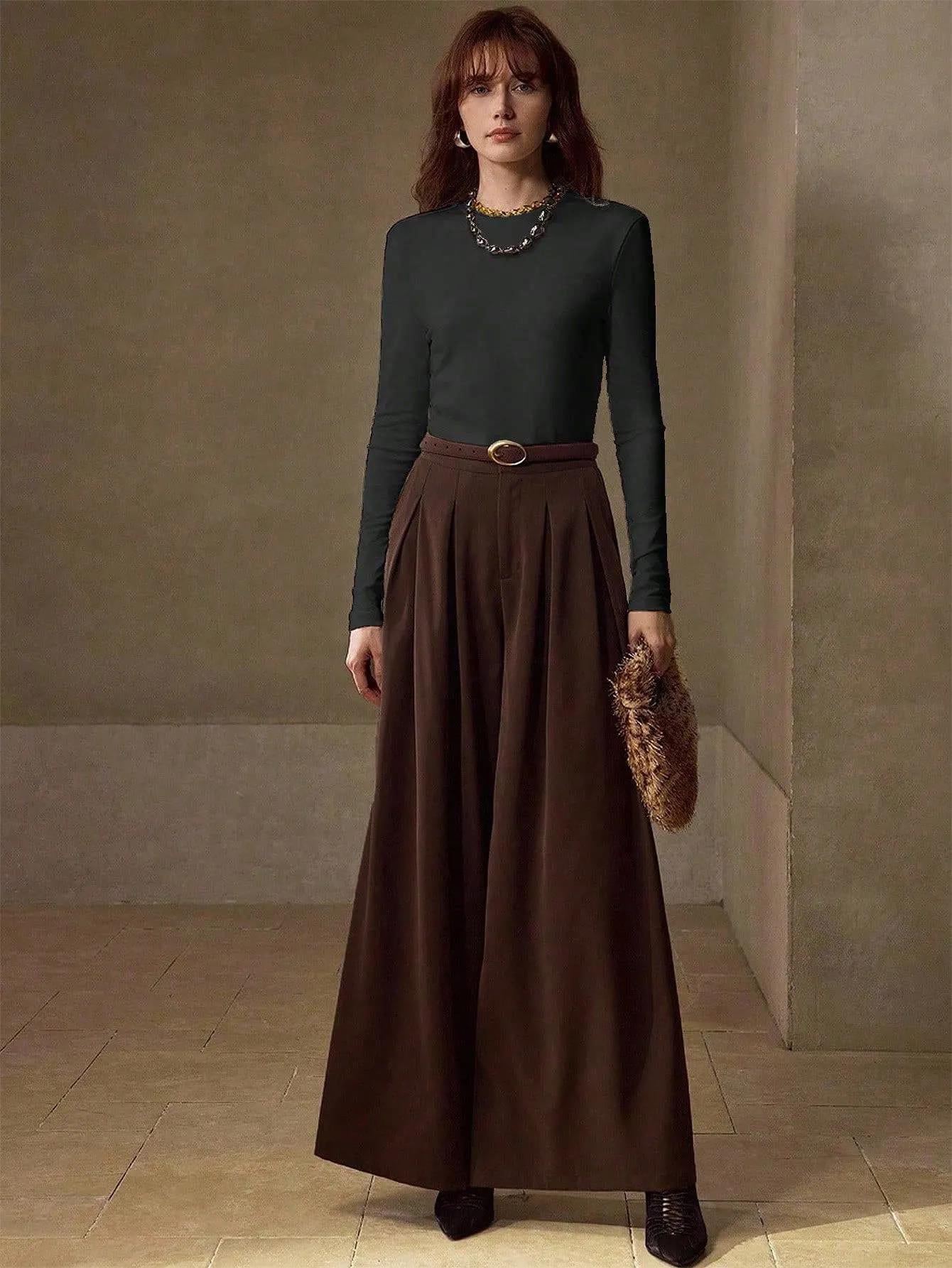 Women's 2-Piece Long Sleeve Crew Neck Top Set