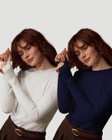 Women's 2-Piece Long Sleeve Crew Neck Top Set