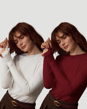 Women's 2-Piece Long Sleeve Crew Neck Top Set