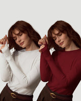 Women's 2-Piece Long Sleeve Crew Neck Top Set