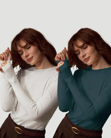 Women's 2-Piece Long Sleeve Crew Neck Top Set