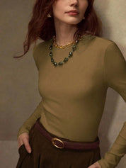 Women's Long Sleeve Crew Neck Basic Tee 3-Pack