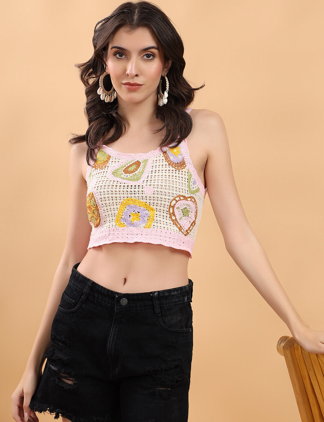 KOTTY Casual Embroidered Women Multicolor Top 