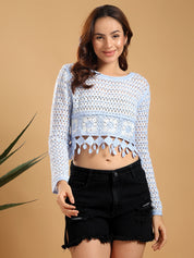KOTTY Casual Printed Women Blue Top