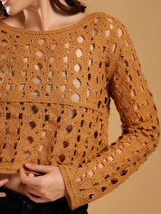 KOTTY Casual Printed Women Brown Top