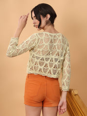 KOTTY Casual Printed Women Yellow Top