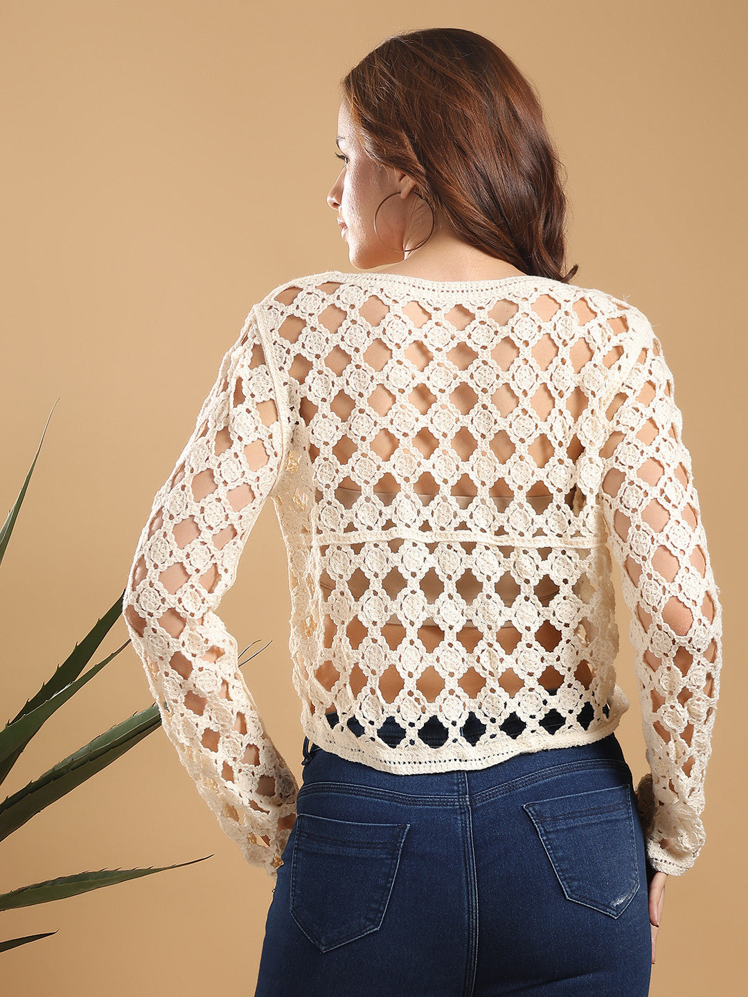 KOTTY Casual Printed Women Beige Top