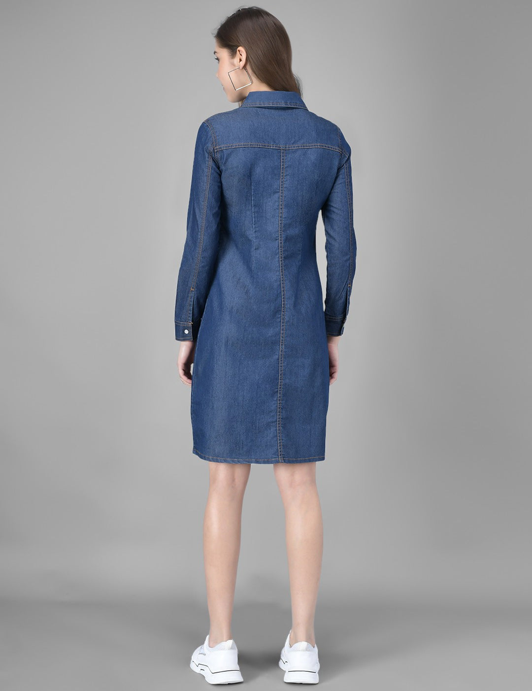 Kotty Blue Casual Women Denim Dress 