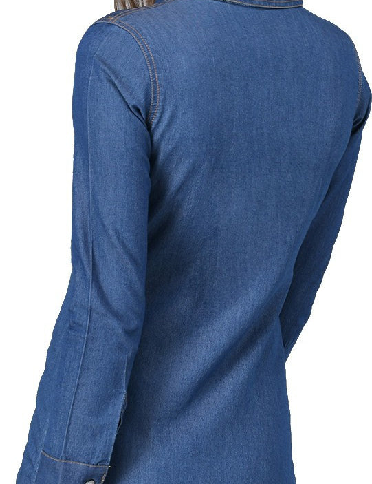 Kotty Blue Casual Women Denim Dress 