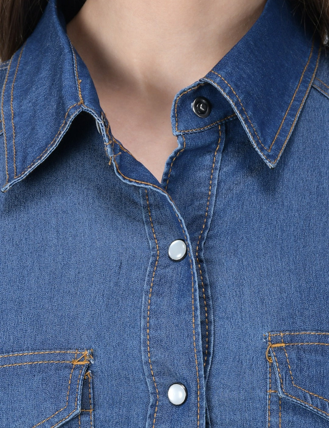 Kotty Blue Casual Women Denim Dress 