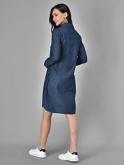 Kotty Blue Casual Women Denim Dress