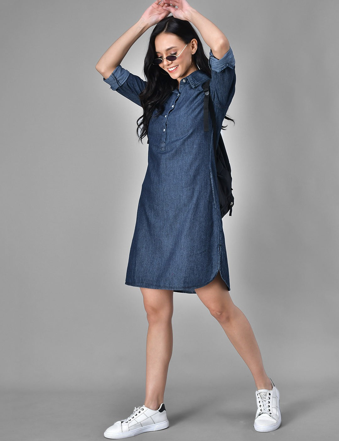 Kotty Blue Casual Women Denim Dress