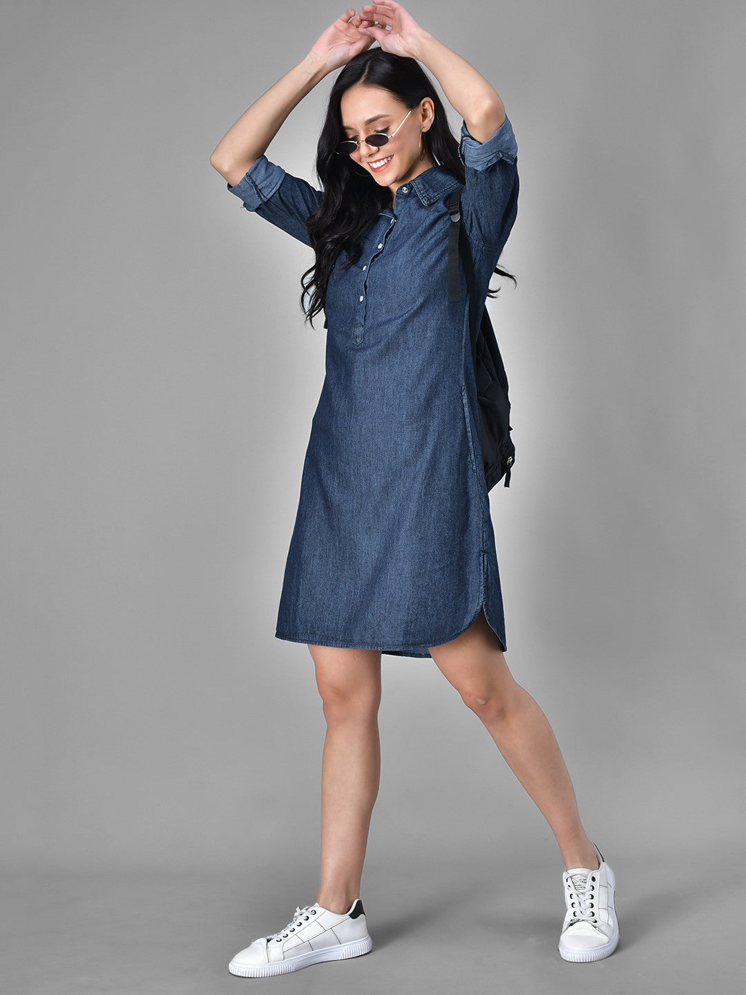 Kotty Blue Casual Women Denim Dress