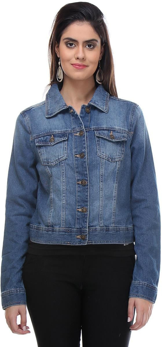 KOTTY Women Solid Denim Jacket