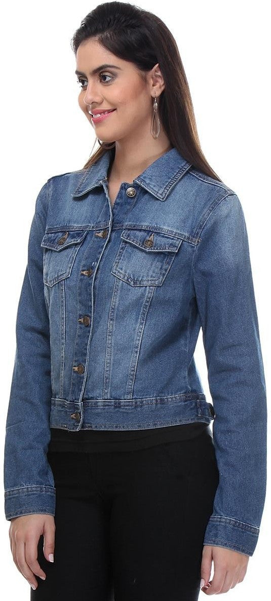 KOTTY Women Solid Denim Jacket