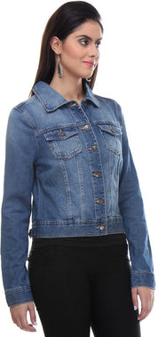 KOTTY Women Solid Denim Jacket