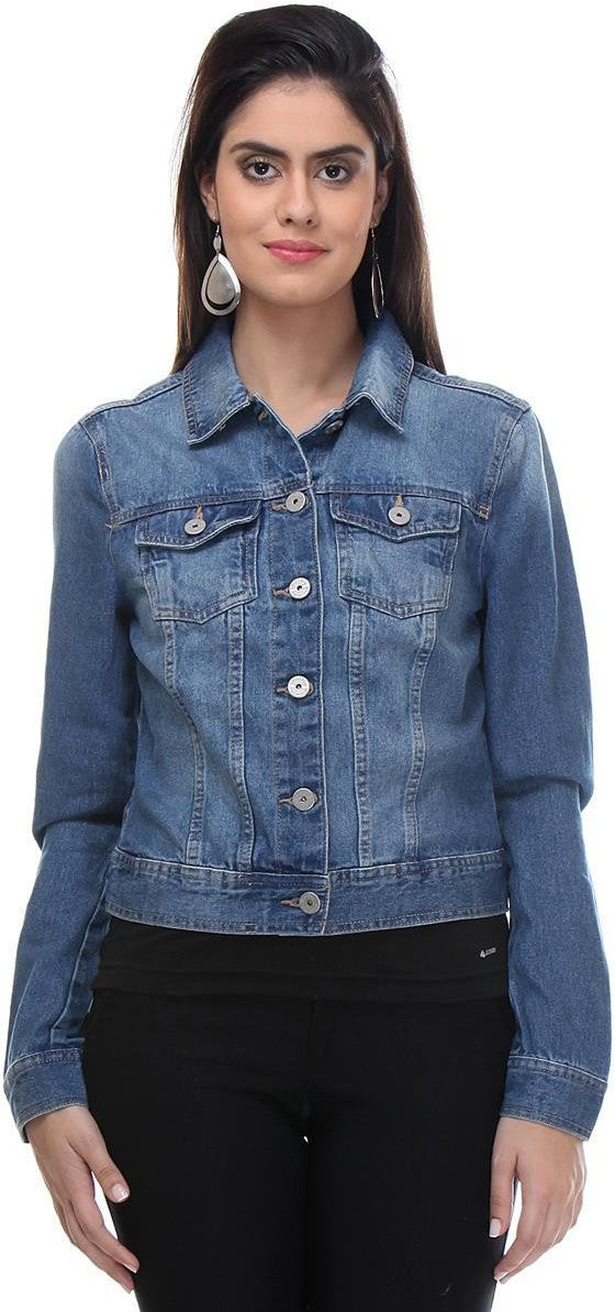 KOTTY Women Solid Denim Jacket